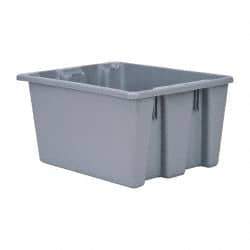 Rubbermaid - 1.3 Cu Ft, 100 Lb Load Capacity Gray Polyethylene Tote Container - Stacking, Nesting, 19-1/2" Long x 15-1/2" Wide x 10" High - A1 Tooling