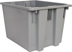 Rubbermaid - 1.6 Cu Ft, Gray Polyethylene Tote Container - Stacking, Nesting, 19-1/2" Long x 15-1/2" Wide x 13" High - A1 Tooling