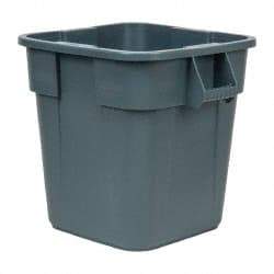 Rubbermaid - 28 Gal Gray Square Trash Can - Polyethylene, 22-1/2" High x 21-1/2" Long x 21-1/2" Wide - A1 Tooling