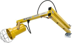 Made in USA - 40 Inch, Pivot Friction, Wall Mounted, Incandescent, Yellow, Dock Light - 100 Watt, 110 Volt, Nonmagnifying - A1 Tooling