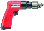 #UT8895R - 3/8" Reversing - Air Powered Drill - Handle Exhaust - A1 Tooling