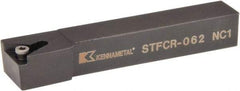 Kennametal - STFC, Right Hand Cut, 0° Lead Angle, 3/8" Shank Height x 3/8" Shank Width, Neutral Rake Indexable Turning Toolholder - 2-1/2" OAL, TC..21.5. Insert Compatibility, Series Screw-On - A1 Tooling