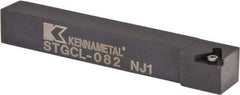 Kennametal - STGC, Left Hand Cut, 0° Lead Angle, 1/2" Shank Height x 1/2" Shank Width, Neutral Rake Indexable Turning Toolholder - 3-1/2" OAL, TC..21.5. Insert Compatibility, Series Screw-On - A1 Tooling