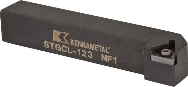 Kennametal - STGC, Left Hand Cut, 0° Lead Angle, 3/4" Shank Height x 3/4" Shank Width, Neutral Rake Indexable Turning Toolholder - 4-1/2" OAL, TC..32.5. Insert Compatibility, Series Screw-On - A1 Tooling