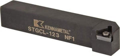 Kennametal - STGC, Left Hand Cut, 0° Lead Angle, 3/4" Shank Height x 3/4" Shank Width, Neutral Rake Indexable Turning Toolholder - 4-1/2" OAL, TC..32.5. Insert Compatibility, Series Screw-On - A1 Tooling