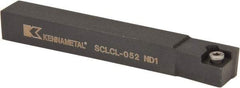 Kennametal - SCLC, Left Hand Cut, 5° Lead Angle, 5/16" Shank Height x 5/16" Shank Width, Neutral Rake Indexable Turning Toolholder - 2-1/2" OAL, CC..21.5. Insert Compatibility, Series Screw-On - A1 Tooling