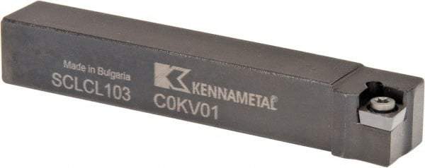 Kennametal - SCLC, Left Hand Cut, 5° Lead Angle, 5/8" Shank Height x 5/8" Shank Width, Neutral Rake Indexable Turning Toolholder - 4" OAL, CC..32.5. Insert Compatibility, Series Screw-On - A1 Tooling