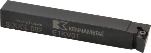 Kennametal - SDUC, Left Hand Cut, 3° Lead Angle, 1/2" Shank Height x 1/2" Shank Width, Neutral Rake Indexable Turning Toolholder - 3-1/2" OAL, DC..21.5. Insert Compatibility, Series Screw-On - A1 Tooling