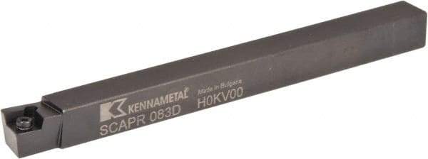 Kennametal - SCAP, Right Hand Cut, 0° Lead Angle, 1/2" Shank Height x 1/2" Shank Width, Positive Rake Indexable Turning Toolholder - 6" OAL, CP..32.5. Insert Compatibility, Series Screw-On - A1 Tooling