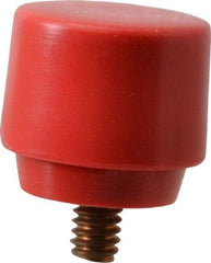 NUPLA - 1" Face Diam, Grade Medium, Red Hammer Tip/Face - Brass - A1 Tooling