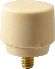 NUPLA - 1" Face Diam, Grade Medium Hard, Cream Hammer Tip/Face - Brass - A1 Tooling