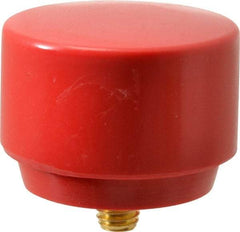 NUPLA - 1-1/2" Face Diam, Grade Medium, Red Hammer Tip/Face - Brass - A1 Tooling