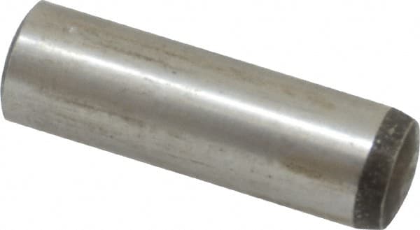 Value Collection - 12mm Diam x 40mm Pin Length Alloy Steel Standard Dowel Pin - C 58-62 Hardness, 53,400 Lb Breaking Strength, 1 Rounded End - A1 Tooling