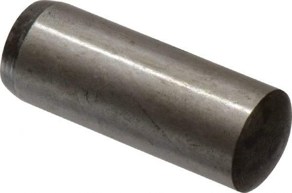 Value Collection - 16mm Diam x 45mm Pin Length Alloy Steel Standard Dowel Pin - C 58-62 Hardness, 94,900 Lb Breaking Strength, 1 Rounded End - A1 Tooling