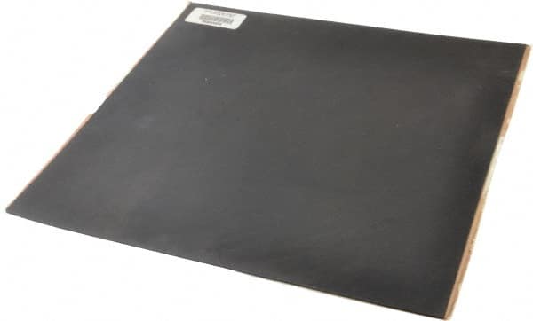 Made in USA - 12" Long, 12" Wide, 1/16" Thick, Neoprene Rubber Foam Sheet - 45 to 55 Durometer, Black, -20 to 170°F, 2,500 psi Tensile Strength, Adhesive Backing, Stock Length - A1 Tooling