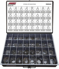 Value Collection - 640 Piece, 1/4 to 2-1/8", SpRing Assortment Steel, Snap Internal Retaining Ring Assortment - Includes Compartmented Case - A1 Tooling