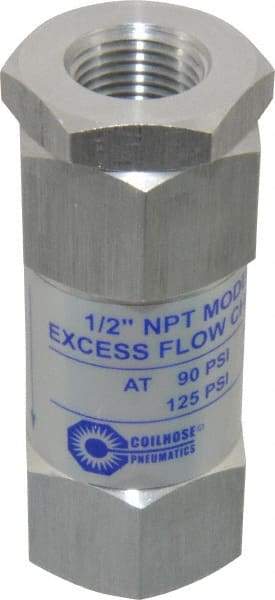 Coilhose Pneumatics - 1/2" Aluminum Check Valve - Inline, FPT x FPT - A1 Tooling