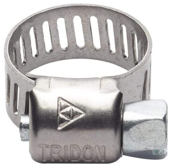 IDEAL TRIDON - SAE Size 128, 6-1/2 to 8-1/2" Diam, Stainless Steel Worm Drive Clamp - 1/2" Wide, Material Grade 201, Series 611 - A1 Tooling