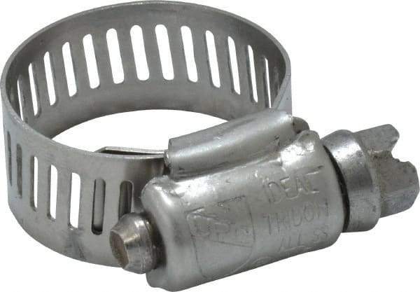 IDEAL TRIDON - SAE Size 10, 9/16 to 1-1/16" Diam, Stainless Steel Worm Drive Clamp - 1/2" Wide, Material Grade 201/305, Series 620 - A1 Tooling