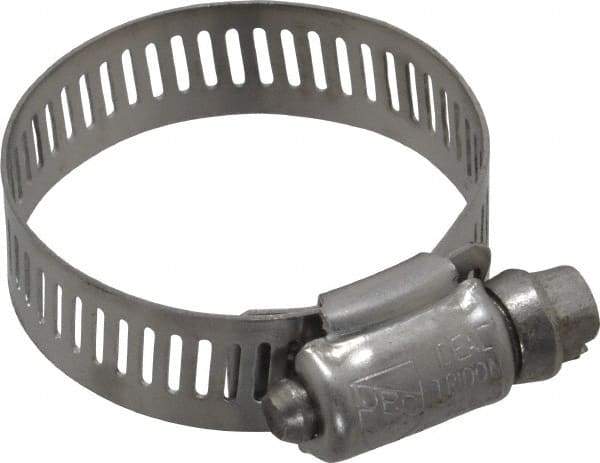 IDEAL TRIDON - SAE Size 20, 3/4 to 1-3/4" Diam, Stainless Steel Worm Drive Clamp - 1/2" Wide, Material Grade 201/305, Series 620 - A1 Tooling