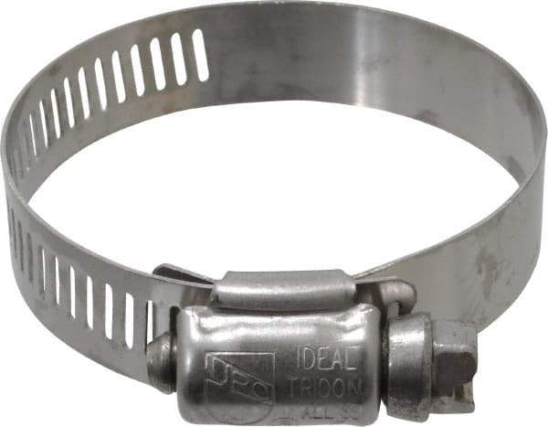 IDEAL TRIDON - SAE Size 28, 1-5/16 to 2-1/4" Diam, Stainless Steel Worm Drive Clamp - 1/2" Wide, Material Grade 201/305, Series 620 - A1 Tooling