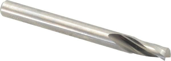 Onsrud - 3/16" Cutting Diam x 3/8" Length of Cut, 1 Flute, Upcut Spiral Router Bit - Uncoated, Right Hand Cut, Solid Carbide, 2" OAL x 3/16" Shank Diam, Single Edge, 21° Helix Angle - A1 Tooling