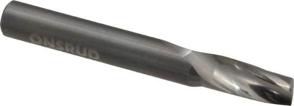 Onsrud - 3/8" Cutting Diam x 3/4" Length of Cut, 1 Flute, Upcut Spiral Router Bit - Uncoated, Right Hand Cut, Solid Carbide, 3" OAL x 3/8" Shank Diam, Single Edge, 21° Helix Angle - A1 Tooling