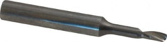 Onsrud - 1/8" Cutting Diam x 1/4" Length of Cut, 1 Flute, Upcut Spiral Router Bit - Uncoated, Right Hand Cut, Solid Carbide, 2" OAL x 1/4" Shank Diam, Single Edge, 21° Helix Angle - A1 Tooling