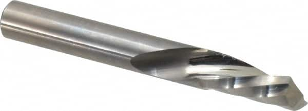 Onsrud - 3/8" Cutting Diam x 3/4" Length of Cut, 1 Flute, Downcut Spiral Router Bit - Uncoated, Right Hand Cut, Solid Carbide, 3" OAL x 3/8" Shank Diam, Single Edge, 21° Helix Angle - A1 Tooling