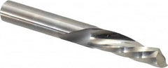 Onsrud - 3/8" Cutting Diam x 1-1/8" Length of Cut, 1 Flute, Downcut Spiral Router Bit - Uncoated, Right Hand Cut, Solid Carbide, 3" OAL x 3/8" Shank Diam, Single Edge, 21° Helix Angle - A1 Tooling