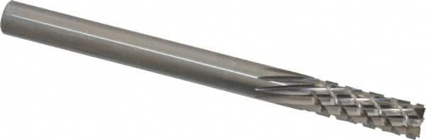 Onsrud - 1/4" Cut Diam, 1/4" Shank Diam, Cylinder Head Fluted Cut Burr - Carbide, Flat End, 3/4" LOC, 3" OAL - A1 Tooling