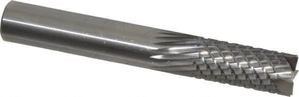 Onsrud - 1/2" Cut Diam, 1/2" Shank Diam, Cylinder Head Fluted Cut Burr - Carbide, Flat End, 1-1/8" LOC, 3-1/2" OAL - A1 Tooling