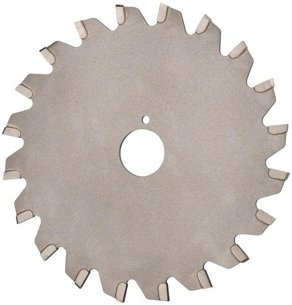 Onsrud - 4" Diam x 0.095" Blade Thickness x 5/8" Arbor Hole Diam, 20 Tooth Slitting and Slotting Saw - Arbor Connection, Right Hand, Uncoated, Carbide-Tipped, -5° Rake - A1 Tooling