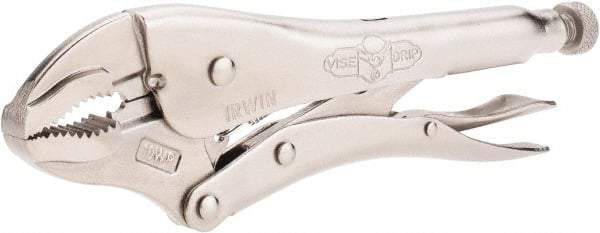 Irwin - 10" OAL Curved Jaw Locking Pliers - 1-7/8" Jaw Opening, Standard Handle - A1 Tooling