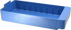 Quantum Storage - 28 Lb. Load Capacity, 11-5/8" Deep, Blue High-Impact Polystyrene Drawer Bin - 2-1/8" High x 5-9/16" Wide x 11-5/8" Long - A1 Tooling