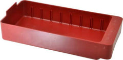 Quantum Storage - 28 Lb. Load Capacity, 11-5/8" Deep, Red High-Impact Polystyrene Drawer Bin - 2-1/8" High x 5-9/16" Wide x 11-5/8" Long - A1 Tooling