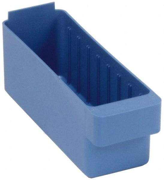 Quantum Storage - 28 Lb. Load Capacity, 11-5/8" Deep, Blue High-Impact Polystyrene Drawer Bin - 4-5/8" High x 3-3/4" Wide x 11-5/8" Long - A1 Tooling