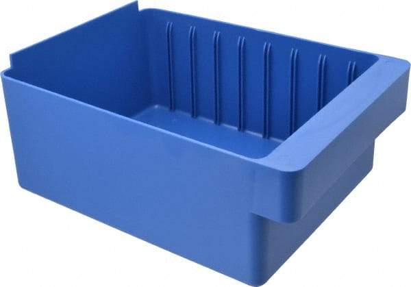 Quantum Storage - 28 Lb. Load Capacity, 11-5/8" Deep, Blue High-Impact Polystyrene Drawer Bin - 4-5/8" High x 8-3/8" Wide x 11-5/8" Long - A1 Tooling