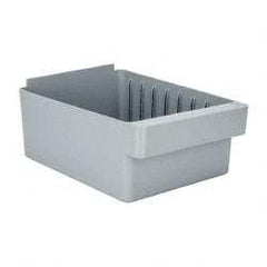 Quantum Storage - 28 Lb. Load Capacity, 11-5/8" Deep, Gray High-Impact Polystyrene Drawer Bin - 4-5/8" High x 8-3/8" Wide x 11-5/8" Long - A1 Tooling