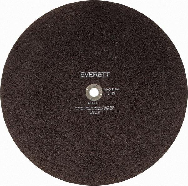 Everett - 22" Aluminum Oxide Cutoff Wheel - 3/16" Thick, 1" Arbor, Use with Gas Powered Saws - A1 Tooling