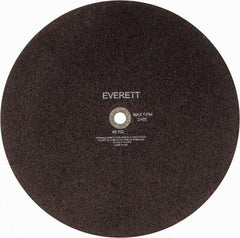 Everett - 22" Aluminum Oxide Cutoff Wheel - 3/16" Thick, 1" Arbor, Use with Gas Powered Saws - A1 Tooling