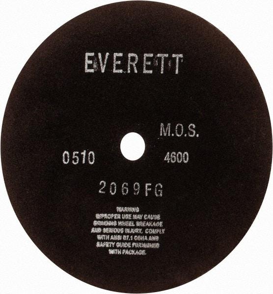 Everett - 12" Aluminum Oxide Cutoff Wheel - 1/8" Thick, 1" Arbor, Use with Gas Powered Saws - A1 Tooling