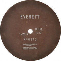 Everett - 14" Aluminum Oxide Cutoff Wheel - 1/8" Thick, 1" Arbor, Use with Gas Powered Saws - A1 Tooling