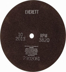 Everett - 16" Aluminum Oxide Cutoff Wheel - 5/32" Thick, 1" Arbor, Use with Gas Powered Saws - A1 Tooling