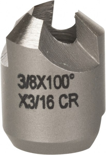 Made in USA - 3/8" Cutter Head Diam, 3/16" Pilot Hole Diam, High Speed Steel Reverse Countersink - A1 Tooling