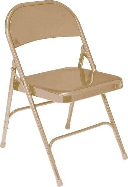 NPS - 18-1/4" Wide x 18-1/2" Deep x 29-1/4" High, Steel Standard Folding Chair - Beige - A1 Tooling