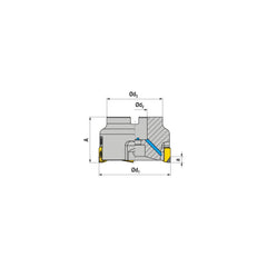 Indexable Square-Shoulder Face Mill:  AHPC.50.R.05-12,  22.0000″ Arbor Hole Dia, Uses  5,  ZNHW 1205.. Inserts,  Through Coolant,  Series  AHPC-12