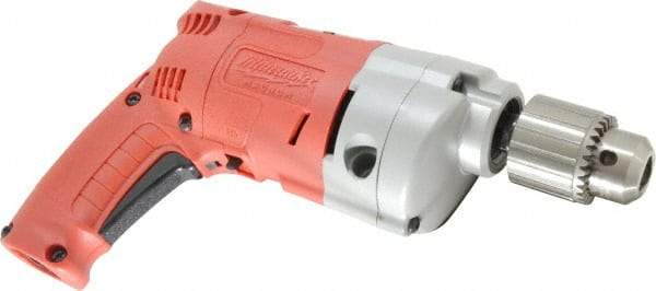 Milwaukee Tool - 1/2" Keyed Chuck, 950 RPM, Pistol Grip Handle Electric Drill - 5.5 Amps, 120 Volts, Reversible, Includes 1/2" Magnum Drill, Chuck Key with Holder, Side Handle - A1 Tooling