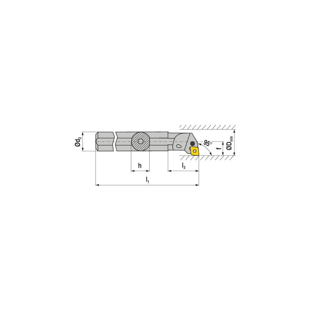 Indexable Boring Bar:  S50W PCLNL 16,  63.00 mm Min Bore,  50.00 mm Shank Dia,  95.00&deg N/A Steel 450.0000″ OAL,  Lever Clamp,