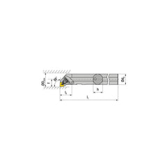 Indexable Boring Bar:  S24U DCLNR 4N,  95.00&deg N/A Steel 14.0000″ OAL,  Clamp,